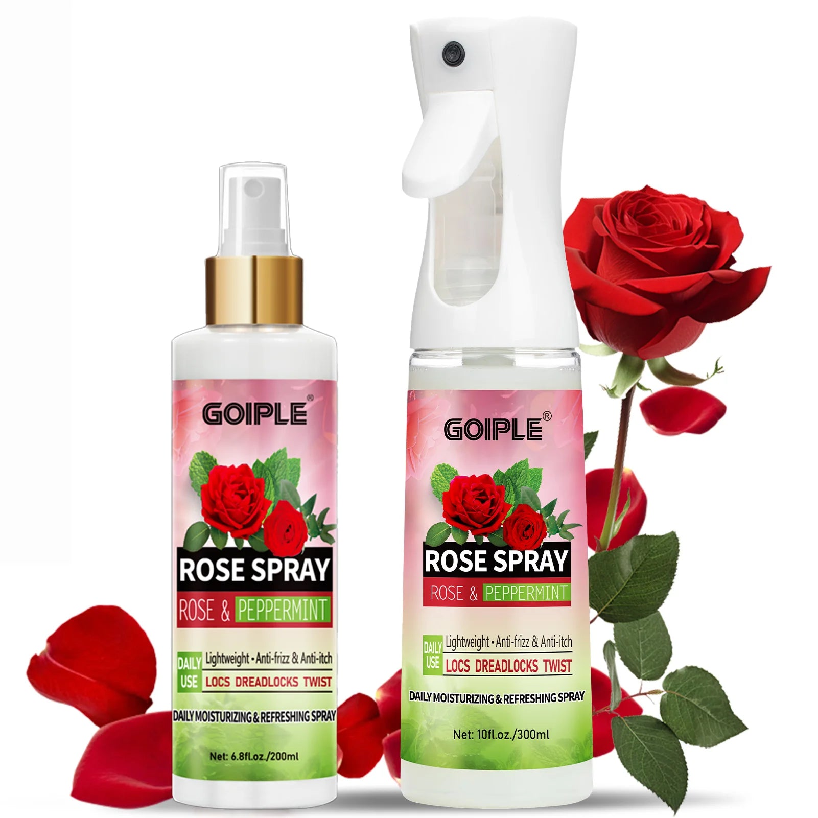 Goiple Rose Peppermint Hair Spray Anti Frizz Scalp Treatment for Locs - 1