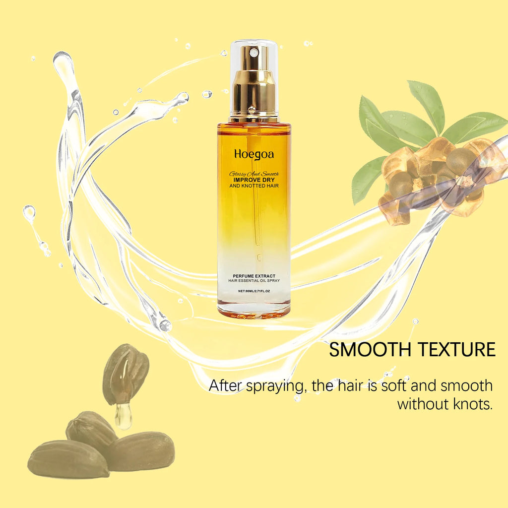 Hair Essential Oil Spray for Smooth Frizz Free Detangled Styling 80ml
