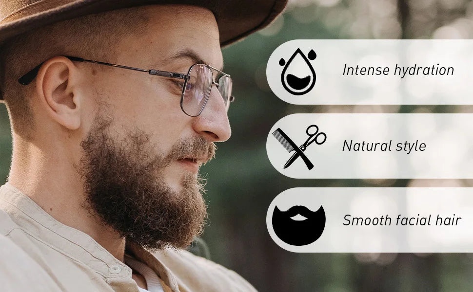 Lockmio Natural Beard Balm Sandalwood Scent Beard Softener Cream 30g - 8