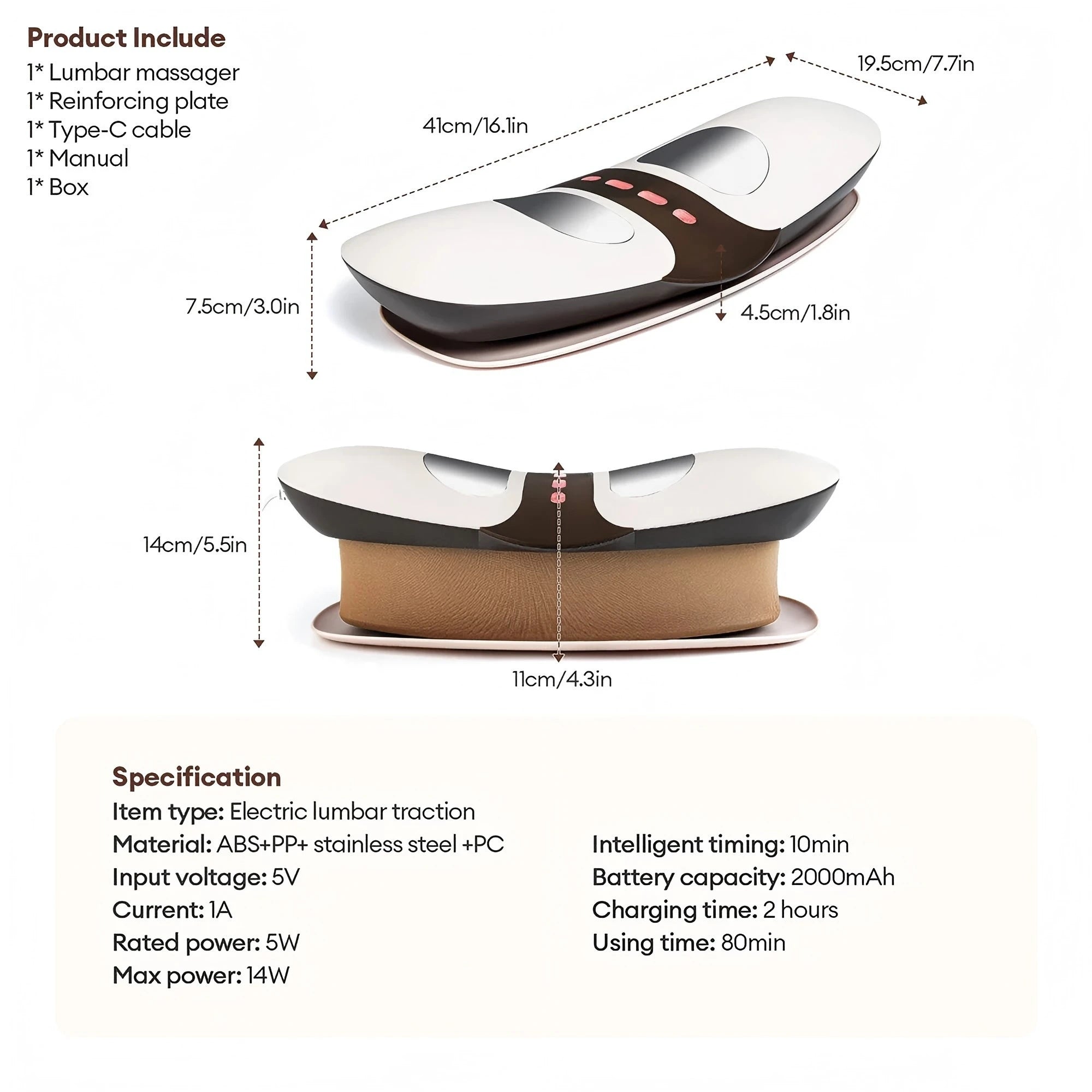 Electric Lumbar Back Stretcher and Massager - 13