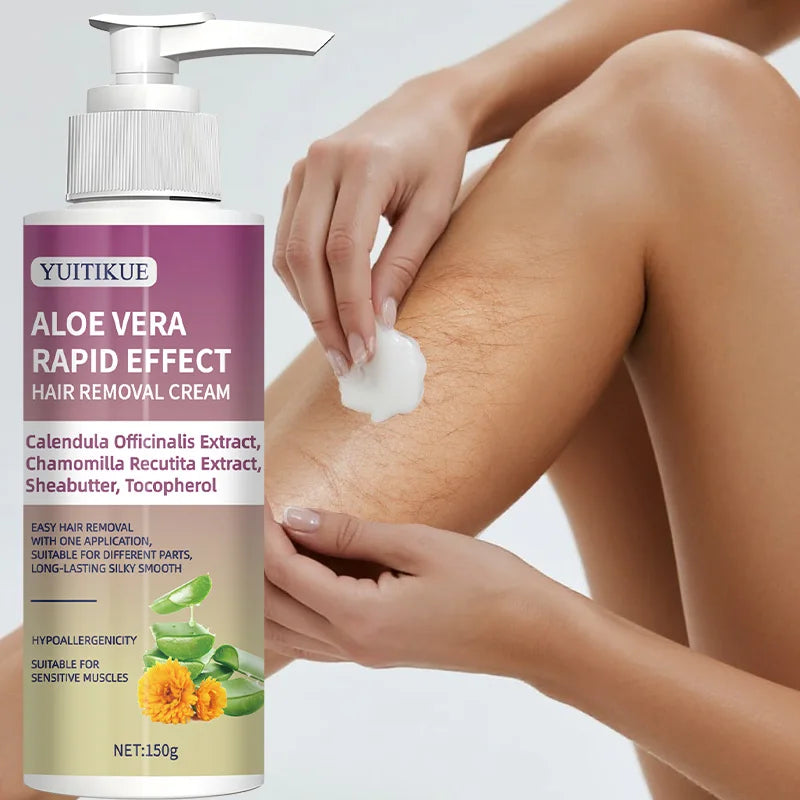 YUITIKUE Hair Removal Cream Fast Gentle Facial Body Depilatory 150g
