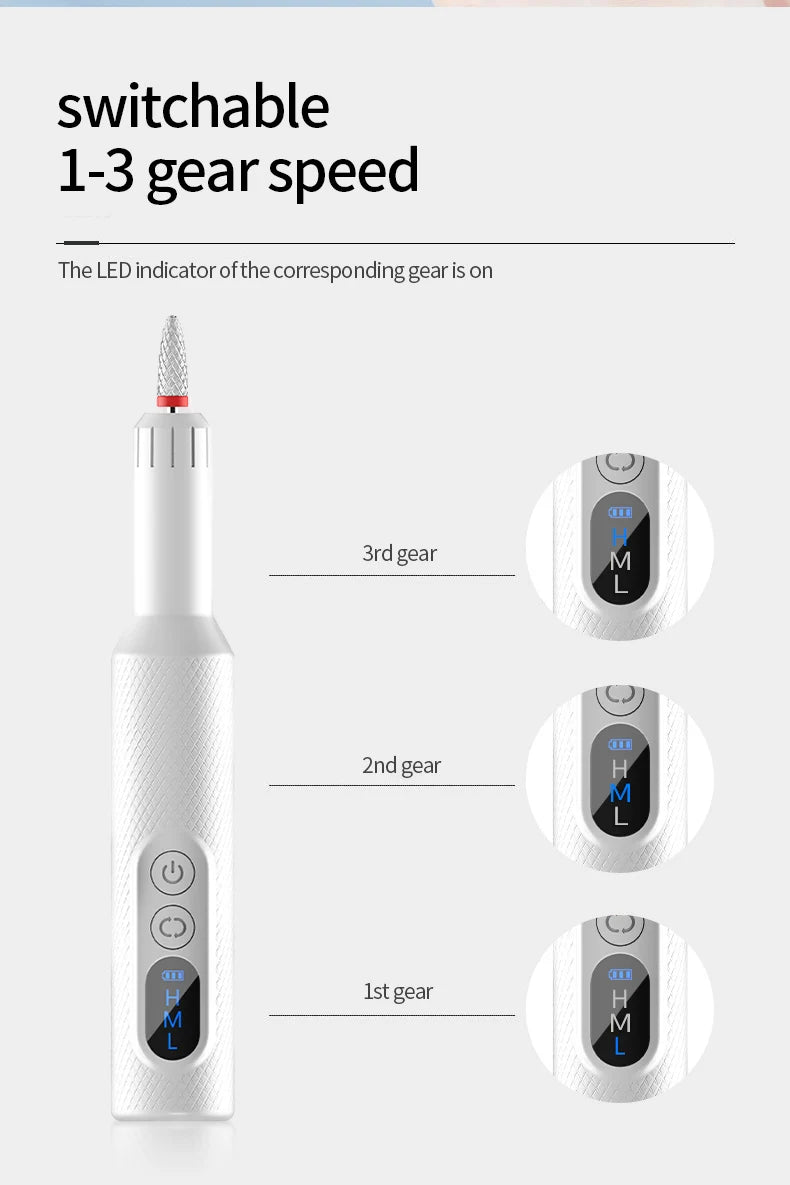 Cordless Electric Nail Drill Set for Manicure and Pedicure