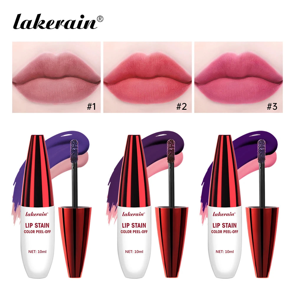 Waterproof Peel-Off Lip Stain for Long-Lasting Matte Color