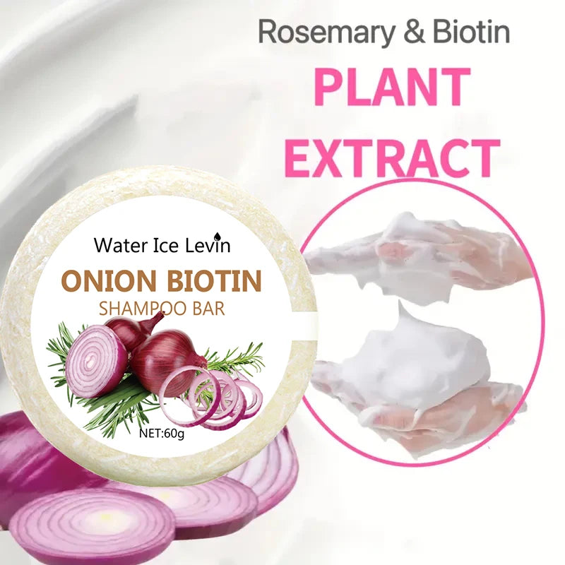 Onion and Biotin Shampoo Bar Natural Hair Growth and Moisturizing Soap