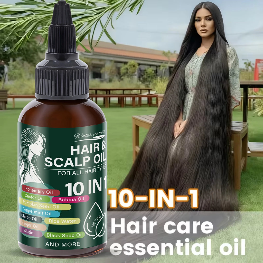 10 in 1 Hair Growth Oil Rosemary and Castor Scalp Treatment