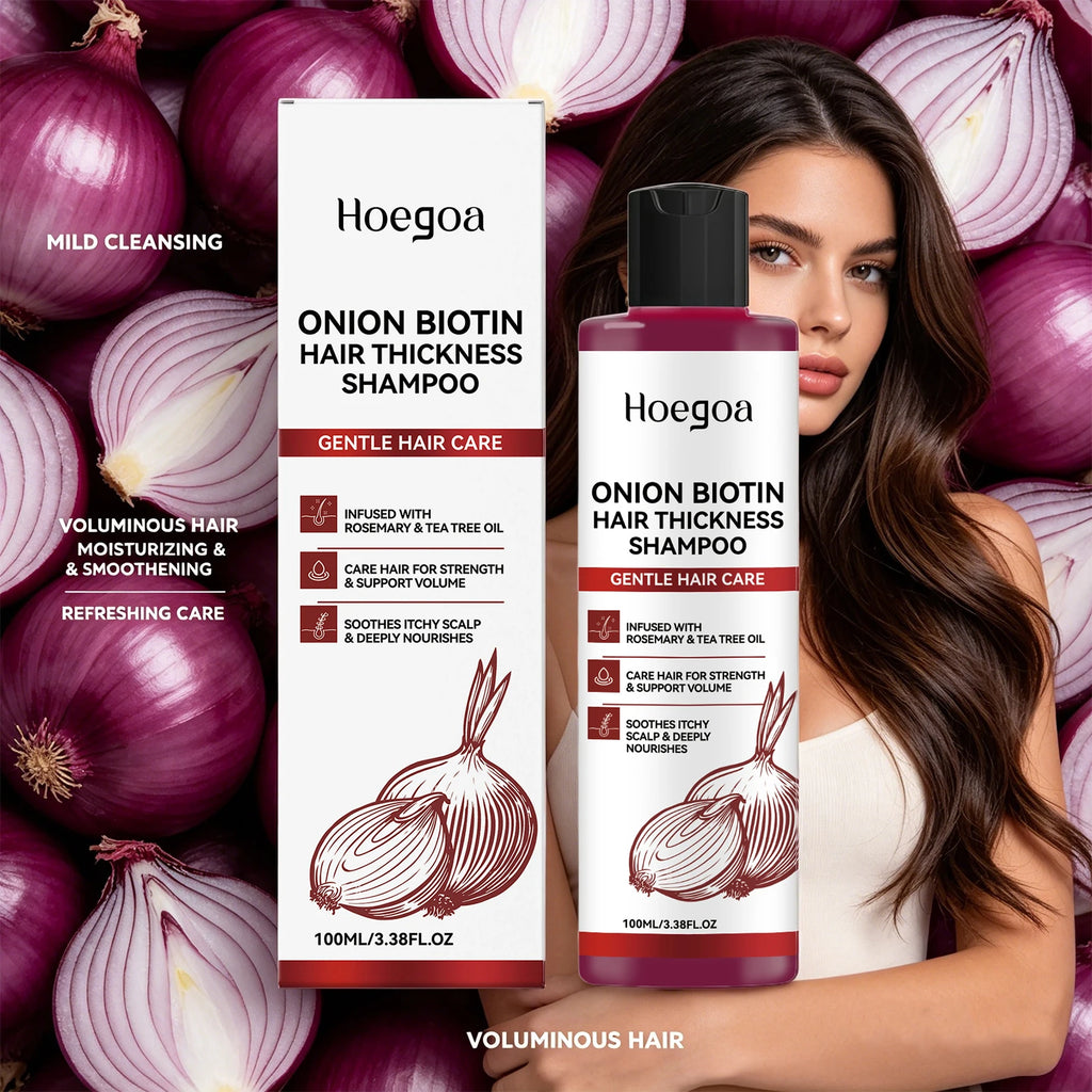 Onion Biotin Volumizing Shampoo for Hair Growth and Thickness