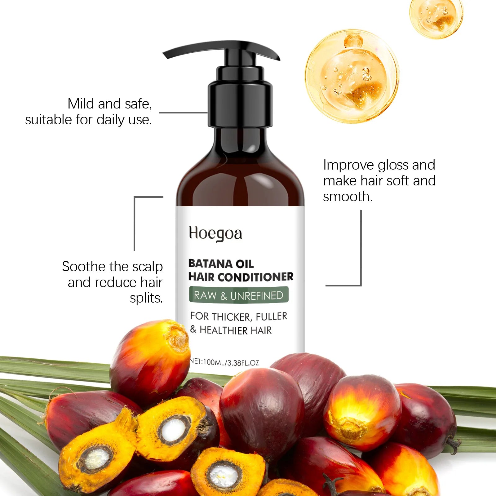 Batana Oil Hair Conditioner 100ml for Thickening and Repair