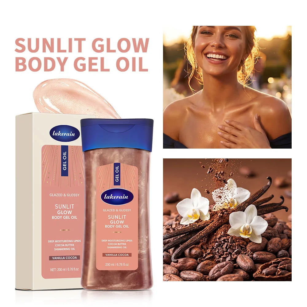Sunlit Glow Shimmer Body Oil with Vanilla and Cocoa - 1
