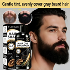 YUITIKUE Men Black Hair Dye Shampoo 15 Minute Beard Color Treatment