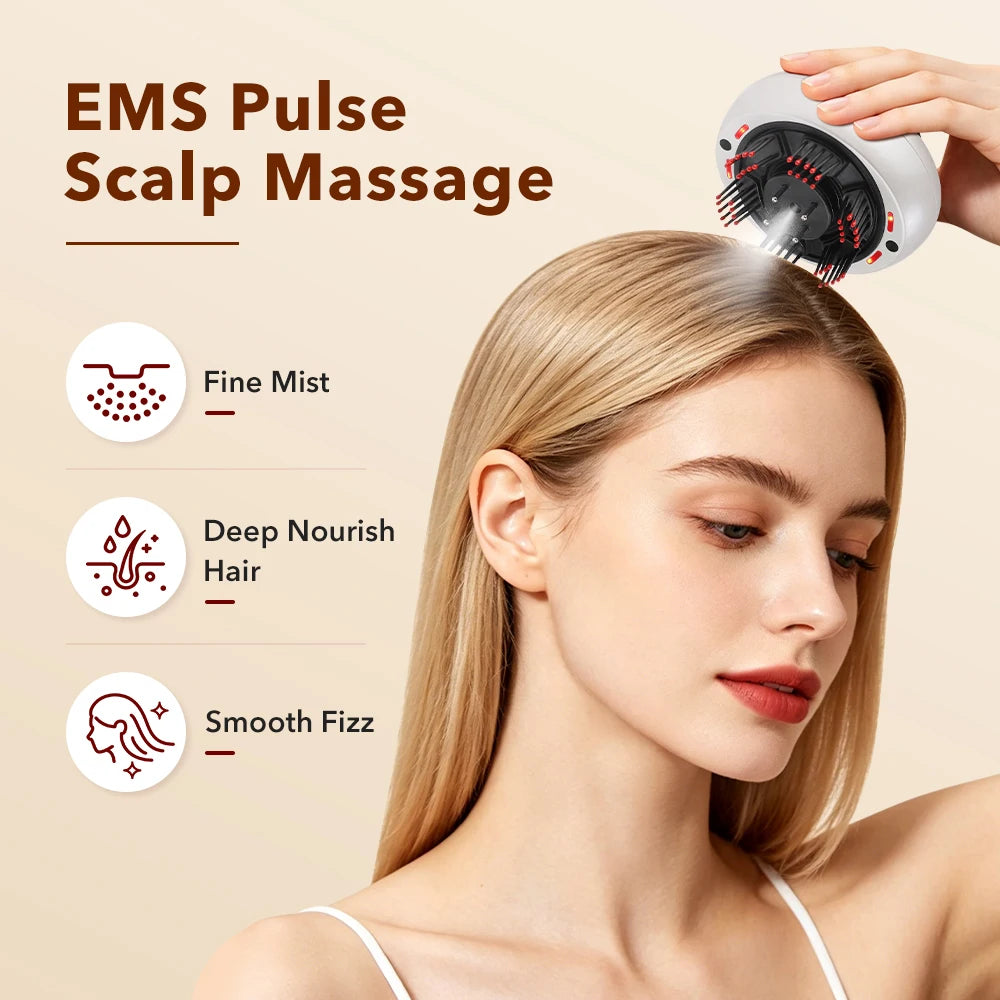 Electric Scalp Massager and Hair Oil Applicator with LED Light Therapy - 10