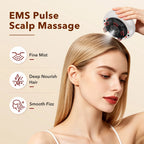 Electric Scalp Massager and Hair Oil Applicator with LED Light Therapy