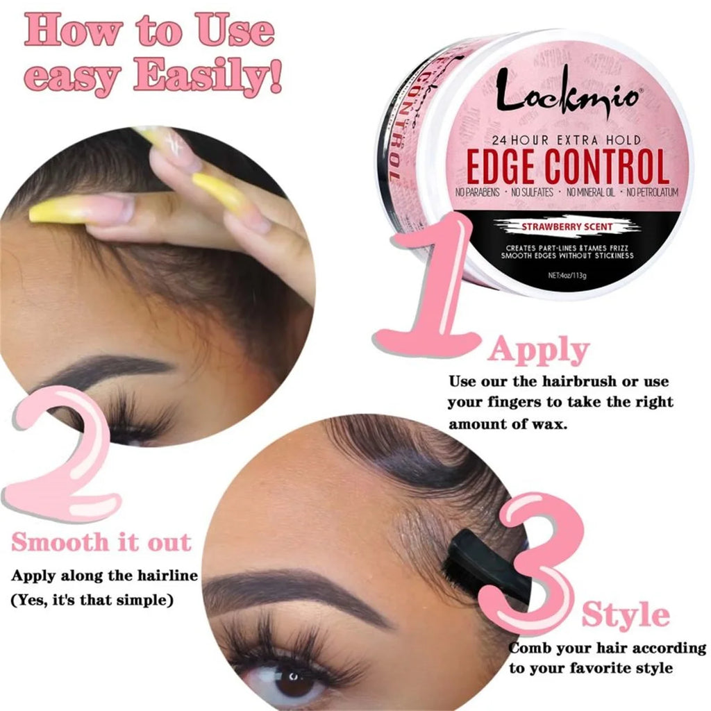 4oz Edge Control Hair Styling Wax for Natural Hair and Wigs