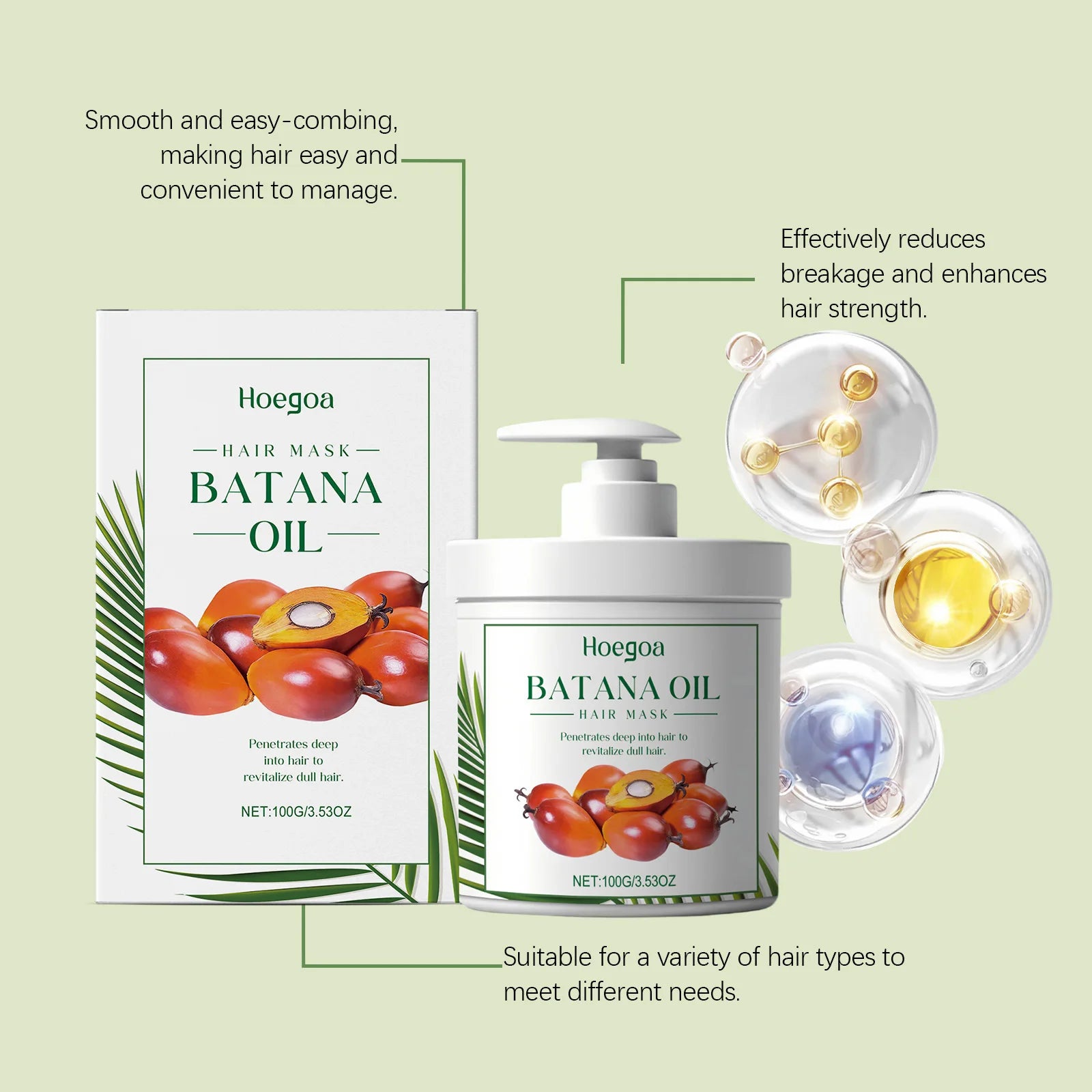 Batana Oil Hair Mask Deep Repair Treatment 100g - 5