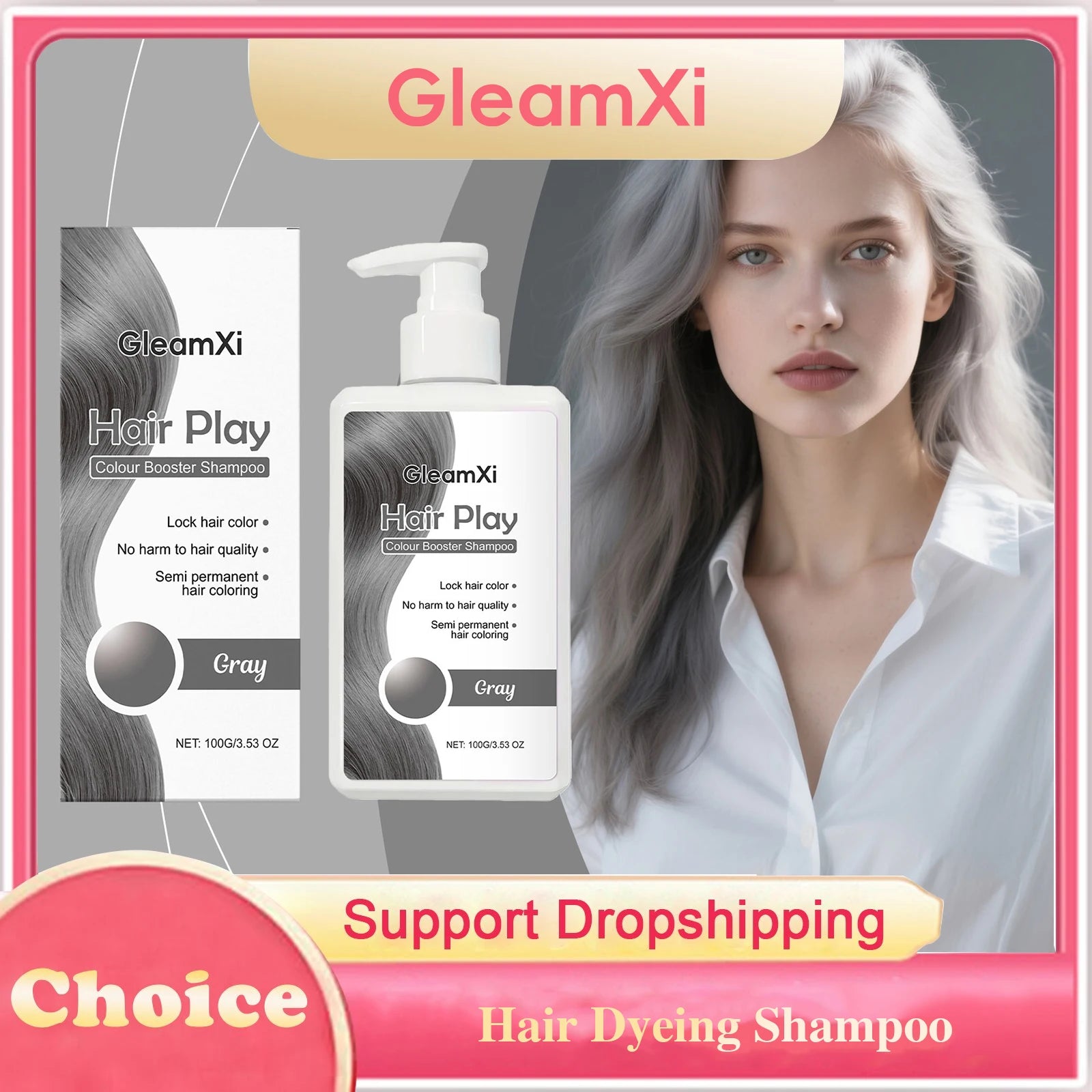 100g Gray Hair Color Locking and Nourishing Dyeing Shampoo