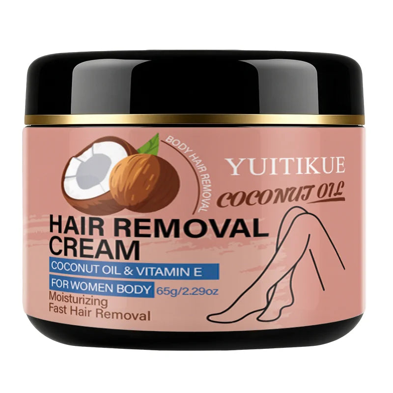 YUITIKUE Coconut Oil Hair Removal Cream Gentle Depilatory for Women