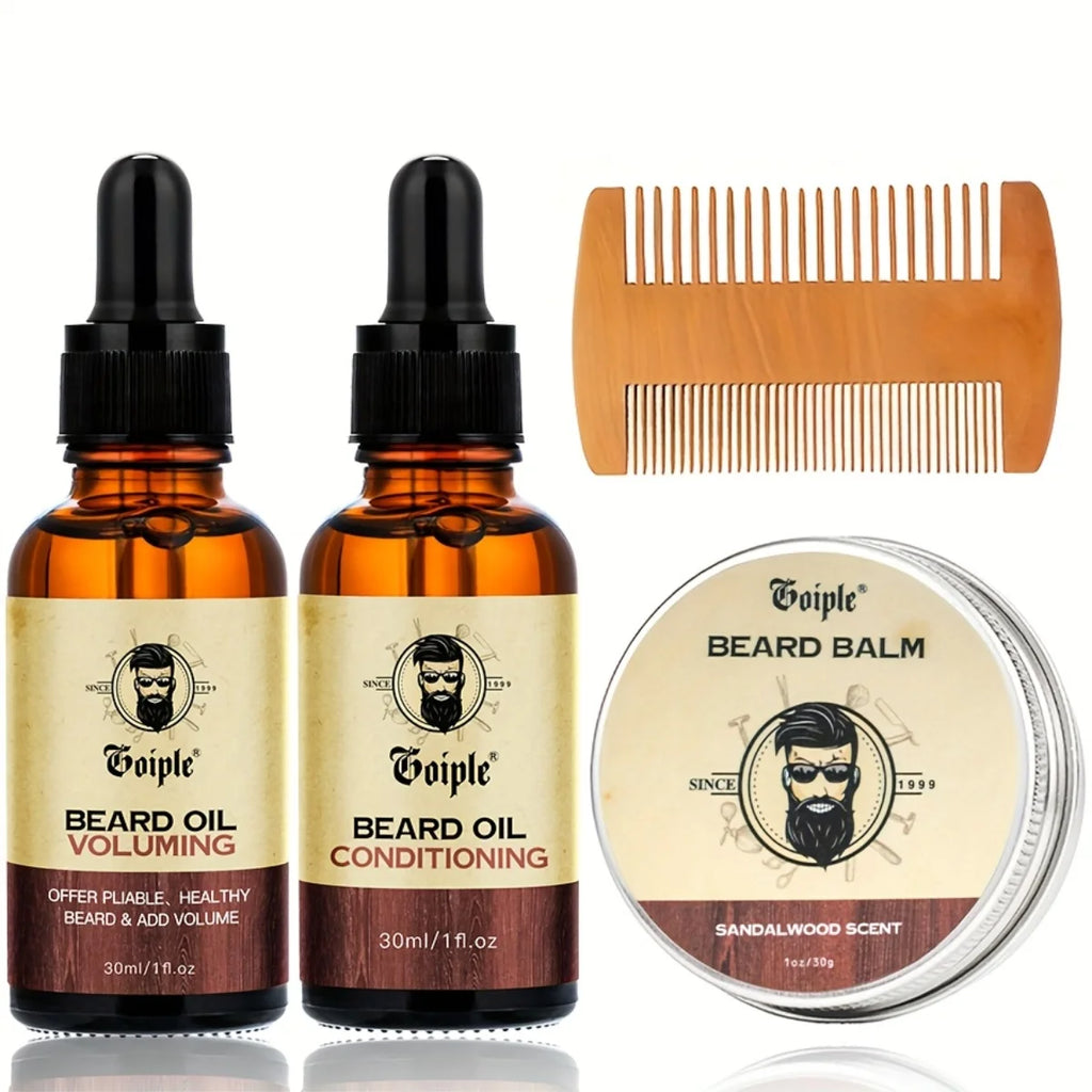 Goiple Beard Growth Oil and Balm Grooming Kit for Men