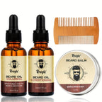 Goiple Beard Growth Oil and Balm Grooming Kit for Men