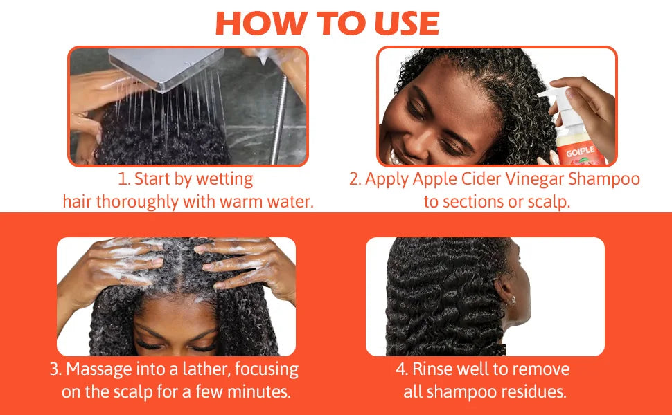 Goiple 2 in 1 Apple Cider Vinegar Shampoo and Conditioner for Locs