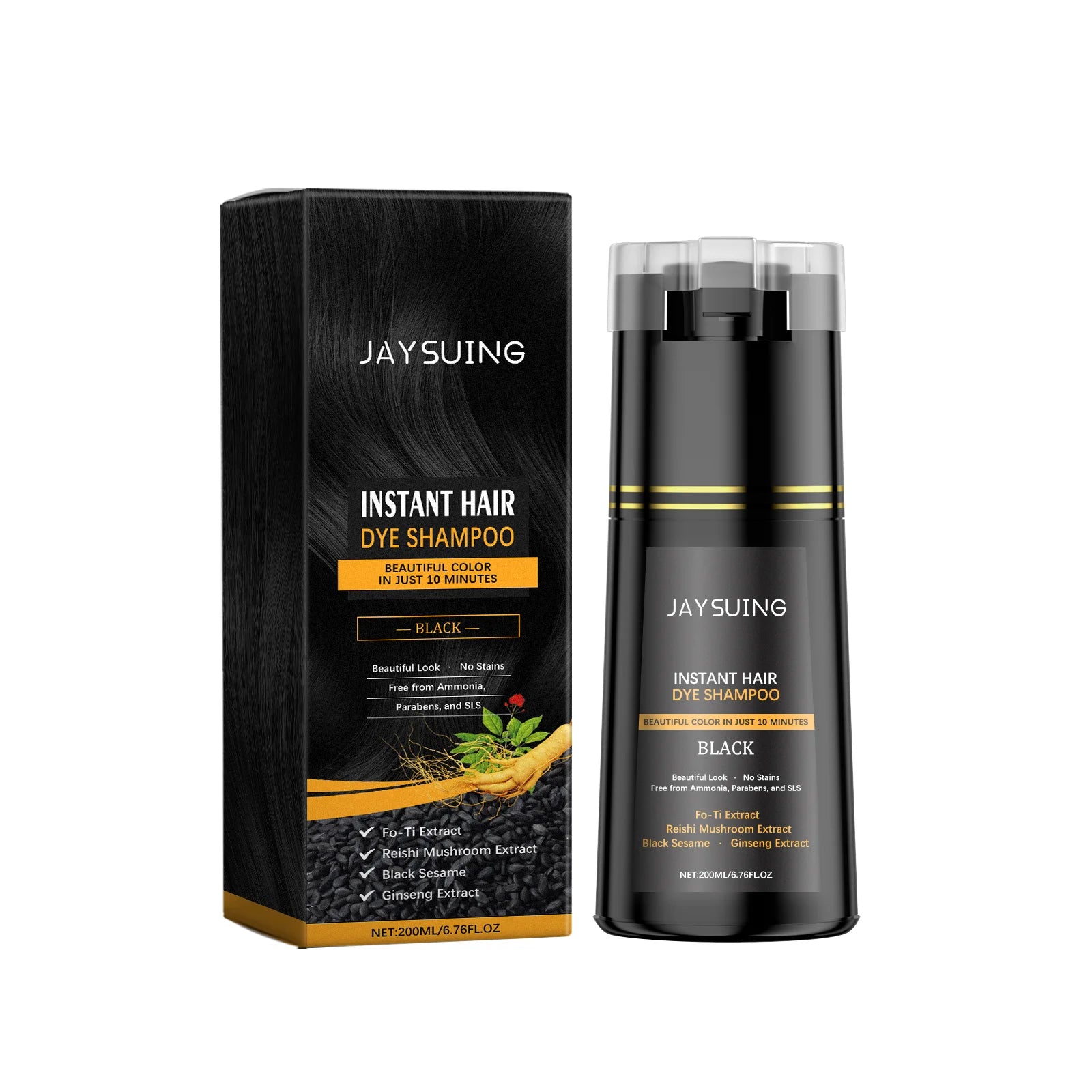 Polygonum Multiflorum 200ml Hair Dye Shampoo