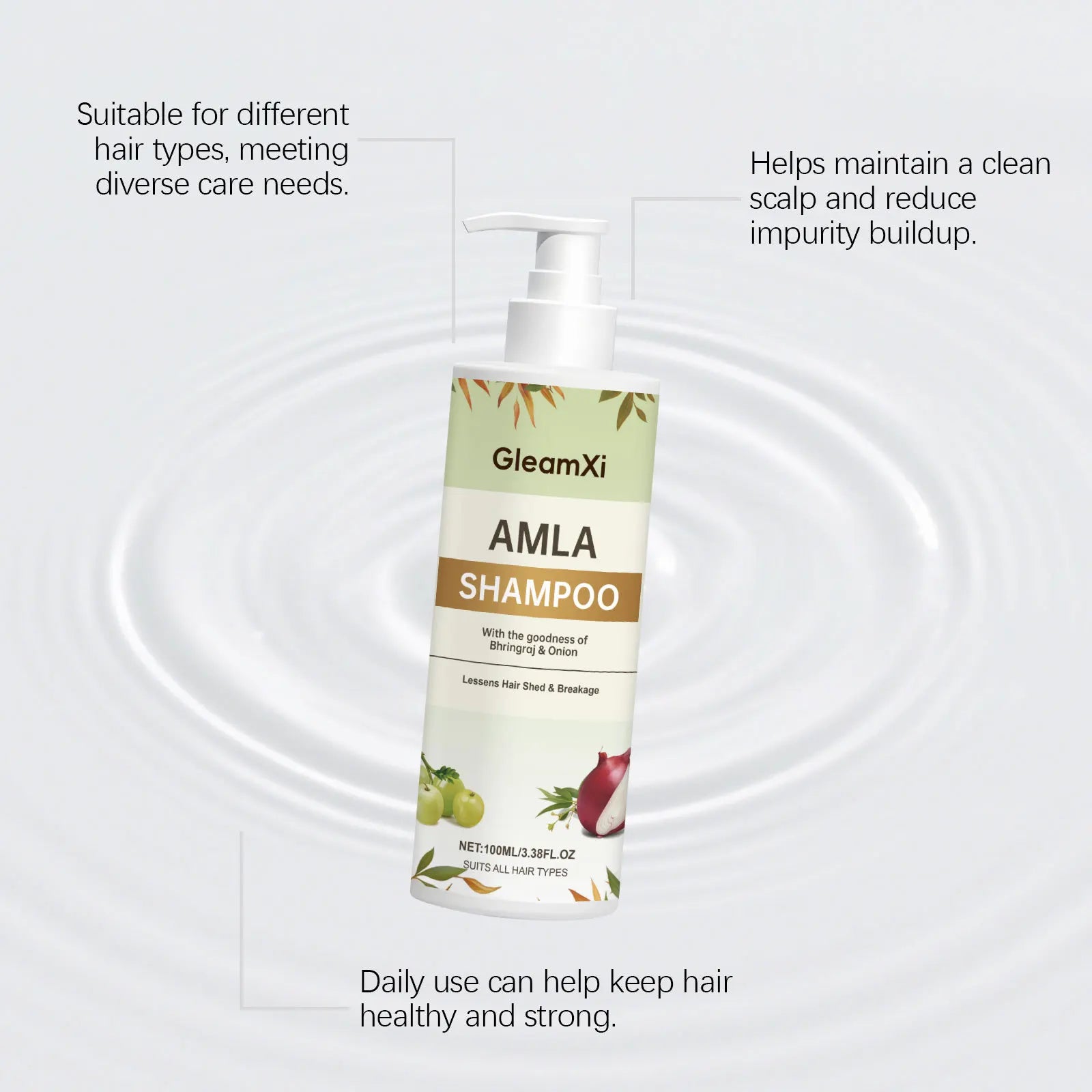 Amla Shampoo for Hair Strengthening and Scalp Cleansing 100ml