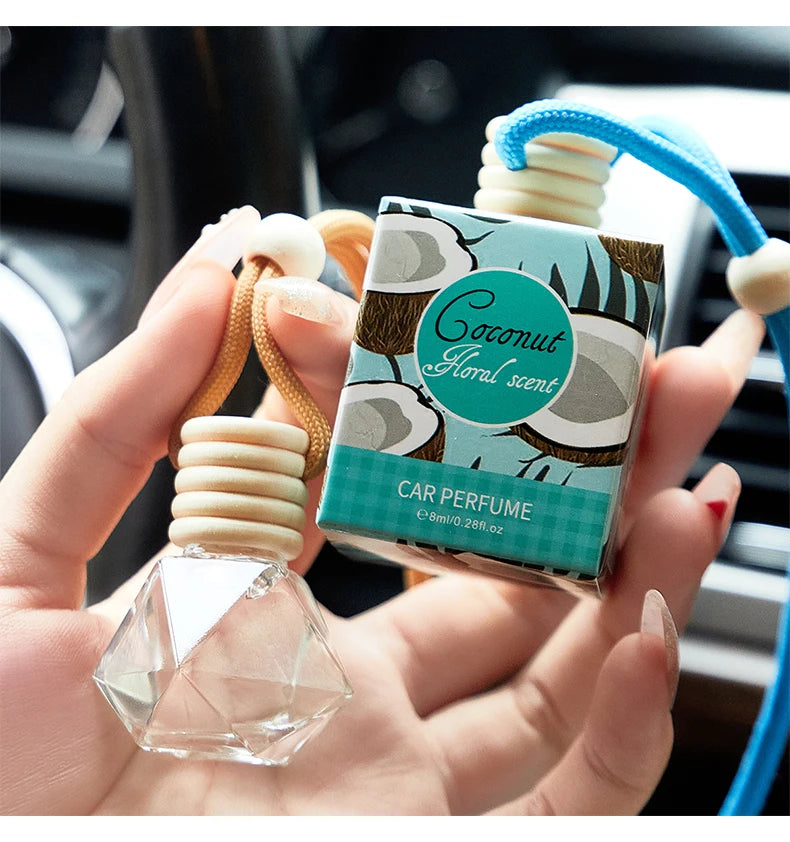 FORMBO Hanging Car Air Freshener Aromatherapy Diffuser Bottle
