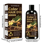 5-in-1 Herbal Hair Dye Shampoo for Grey Hair Coverage 100ml