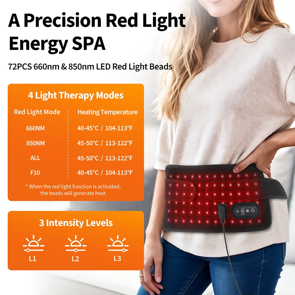 Red Light Therapy Belt for Pain Relief and Muscle Recovery