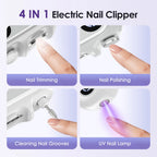 Electric Automatic Nail Clipper and Trimmer Set