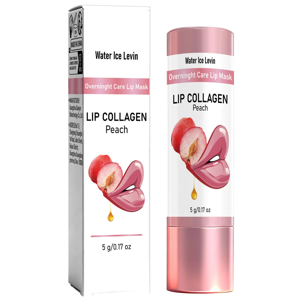 Peach Collagen Overnight Lip Mask Nourishing Hydrating Lip Care Treatment