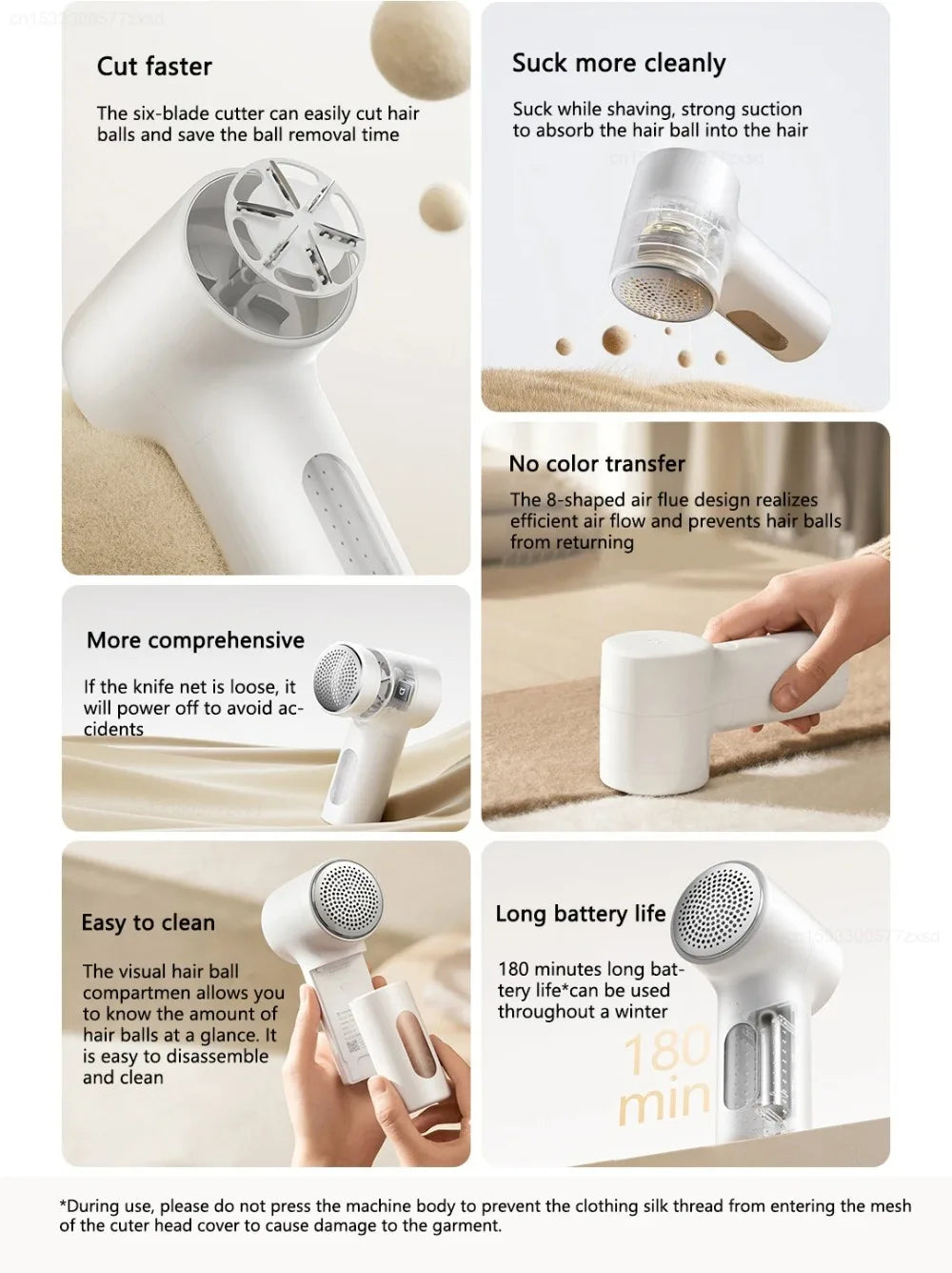 Mijia Lint Remover 2 Fabric Shaver and Clothes Fuzz Pellet Trimmer