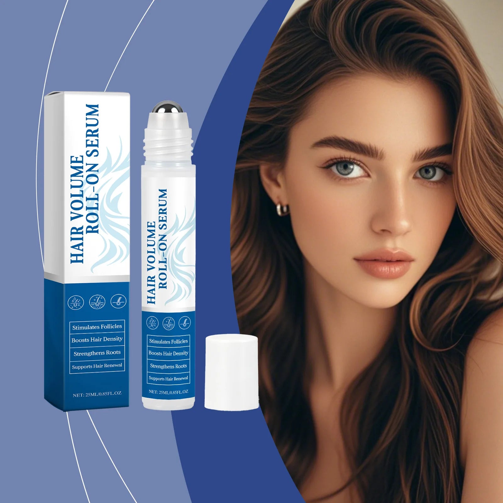 Rosemary Oil Hair Volume Roll On Serum for Scalp Follicle Stimulation