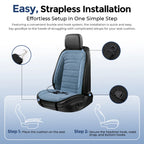Heated Lambswool Car Seat Cushion for Winter Driving