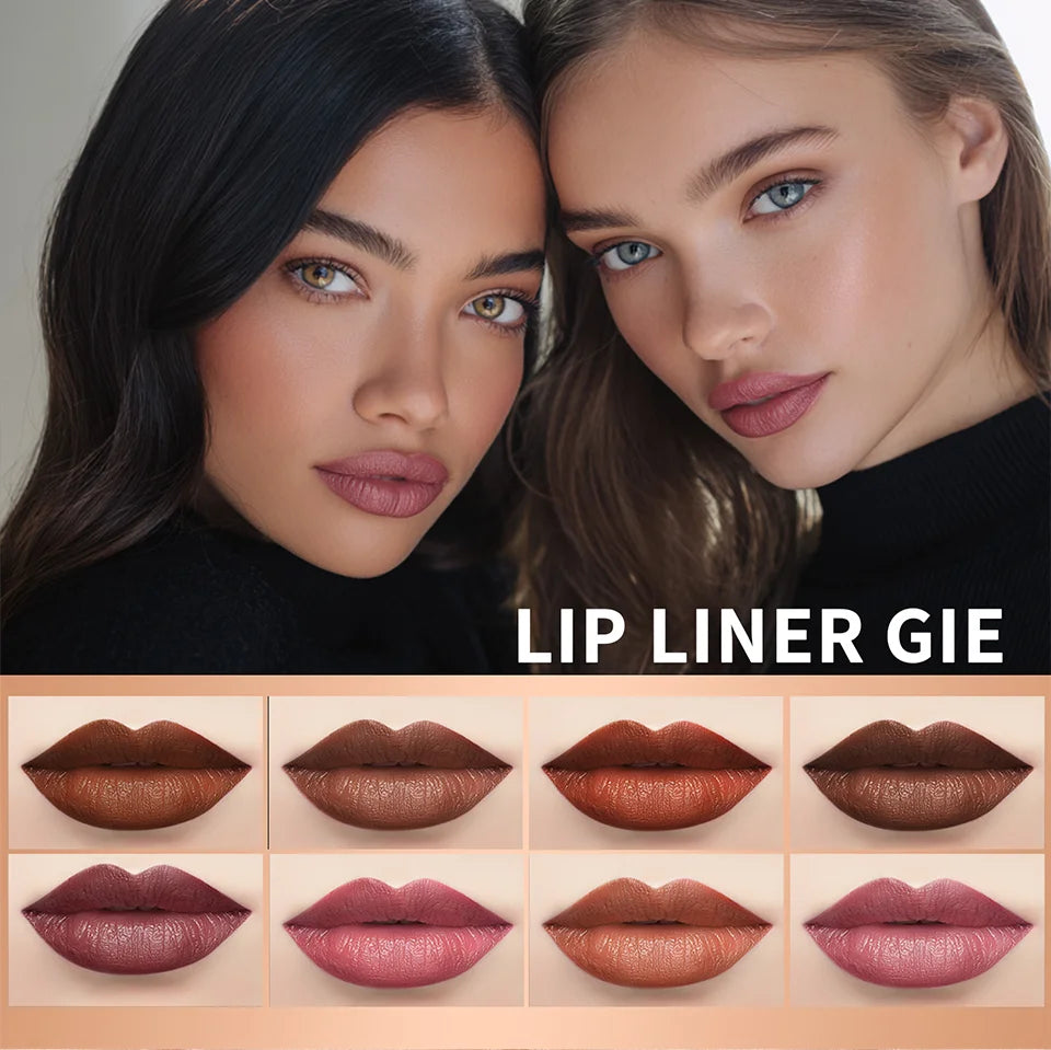 Long-Lasting Waterproof Ballpoint Felt Tip Lip Liner - 10