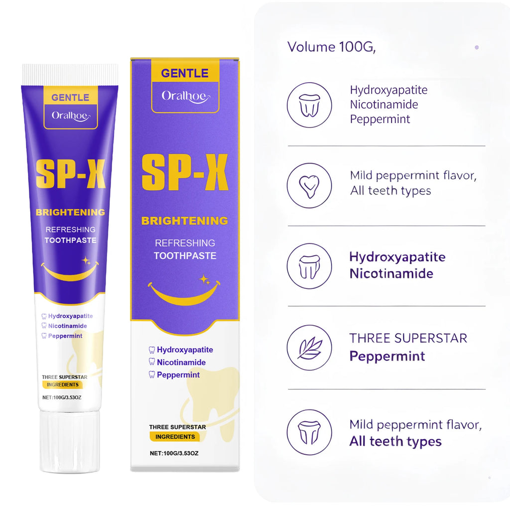 Brightening Toothpaste for Stain Removal and Fresh Breath