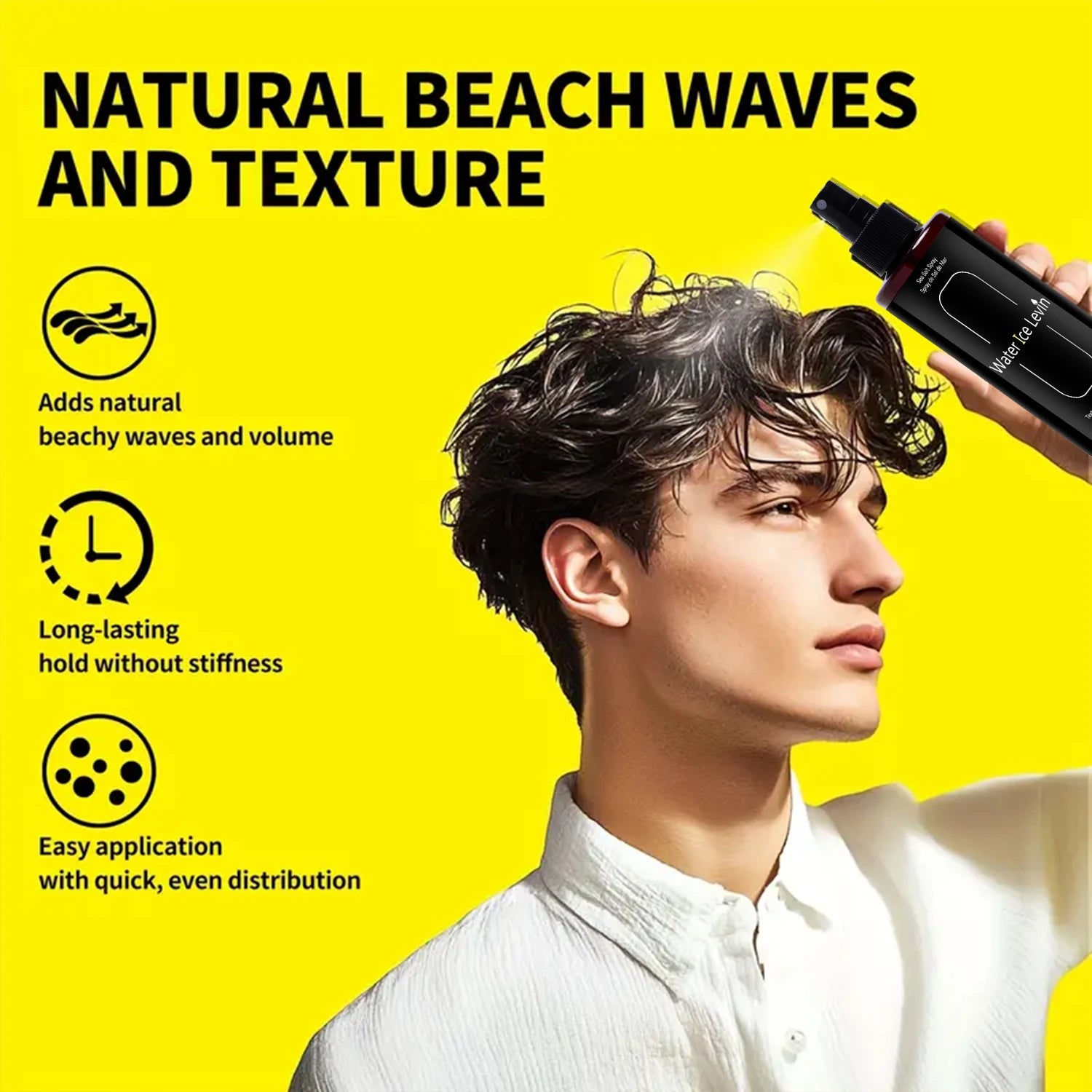 Water Ice Levin Beach Wave Volumizing Hair Texturizing Spray 100g - 6