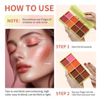 8-Color Cream Highlighter and Blush Palette for Radiant Makeup