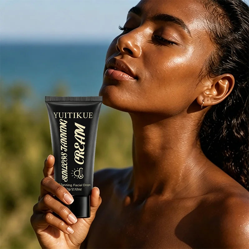 YUITIKUE Sunless Self Tanning Cream Natural Bronze Facial Bronzer 60g - 1