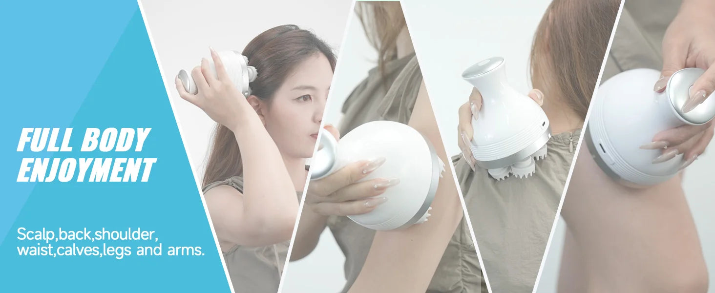 Electric Waterproof Scalp and Body Massager for Stress Relief - 7