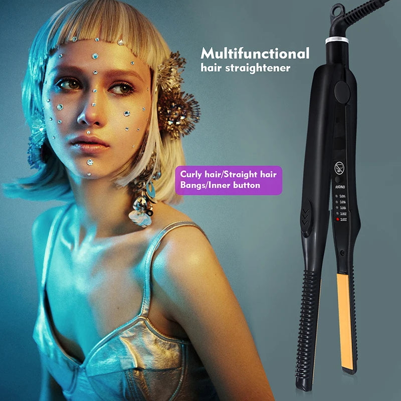 2-in-1 Ceramic Hair Straightener and Pencil Curler Iron - 3