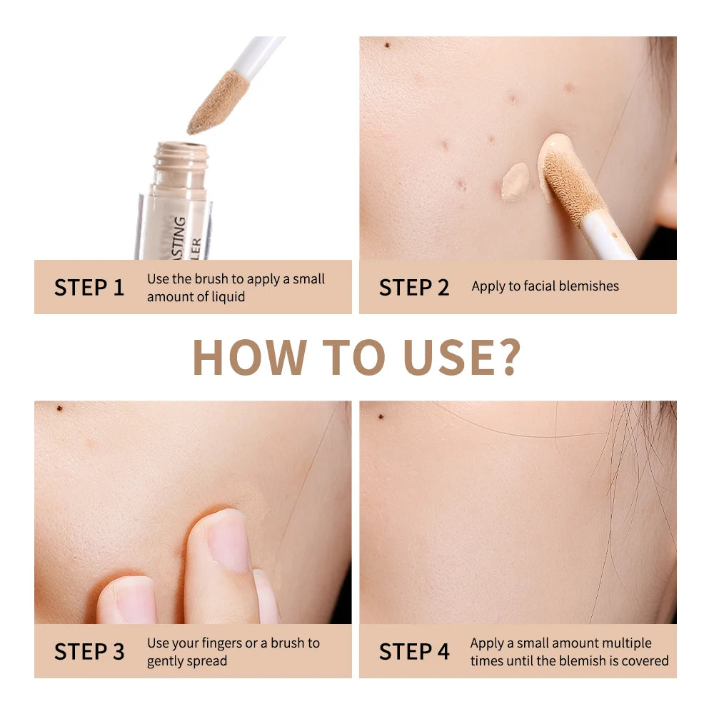 Full Coverage Matte Liquid Concealer for All Skin Types