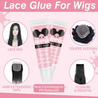 Waterproof Lace Wig Adhesive Glue for Hair Replacement Systems 3 Piece
