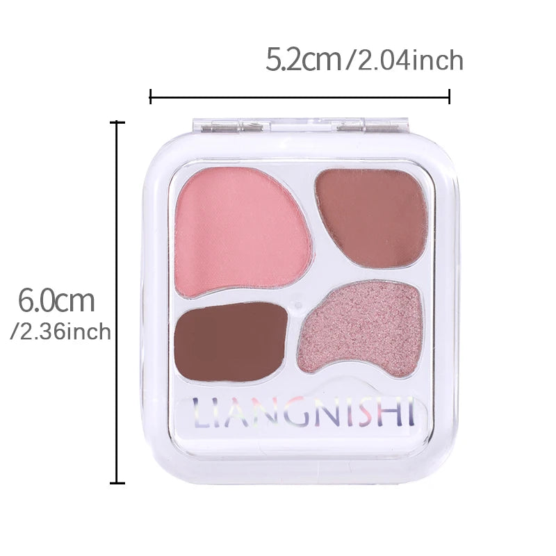 4 Color Eyeshadow Palette Waterproof Glitter Eye Makeup - 6