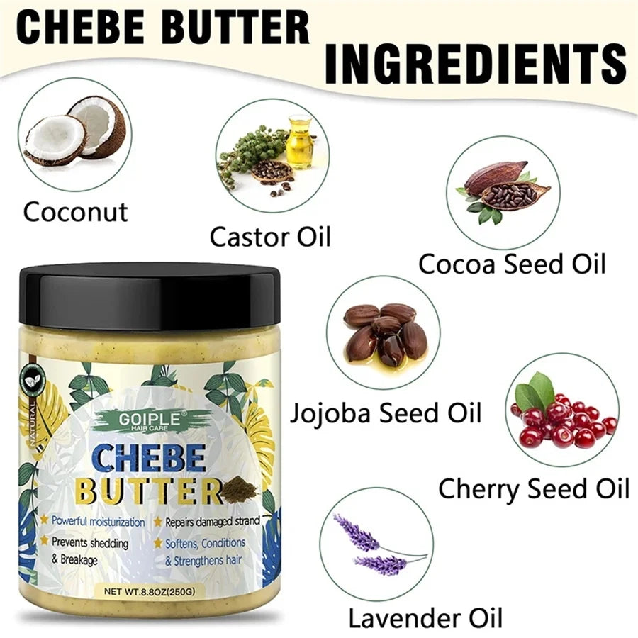 Goiple Chebe Hair Care Set Moisturizing Butter Oil and Powder Kit - 3