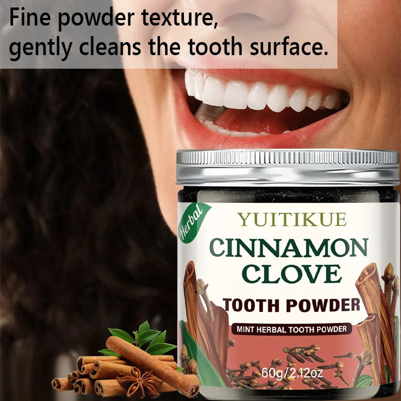 Yuitikue Cinnamon Clove Tooth Powder Natural Herbal Teeth Cleaning 60g - 5