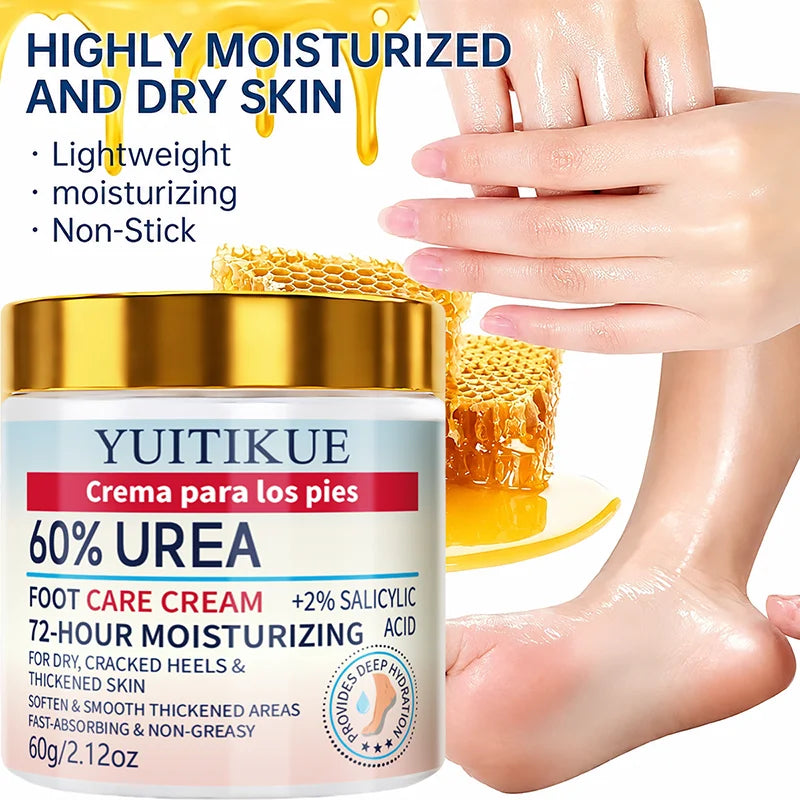 YUITIKUE 60% Urea Foot Cream for Cracked Heels and Dry Skin Repair