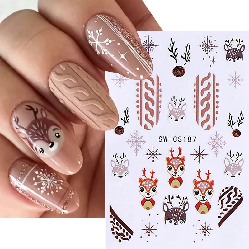 3D Christmas Cartoon Nail Art Stickers - 9