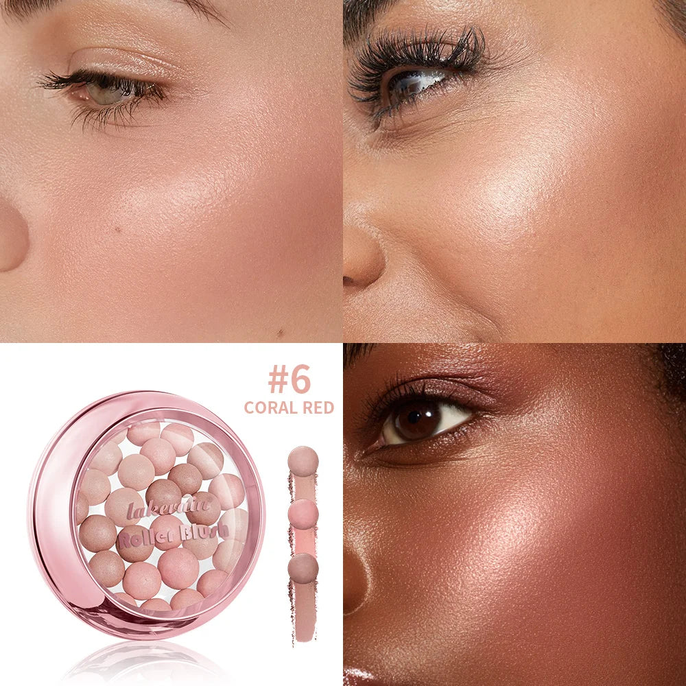 Shimmering Spherical Blush Powder Beads - 3