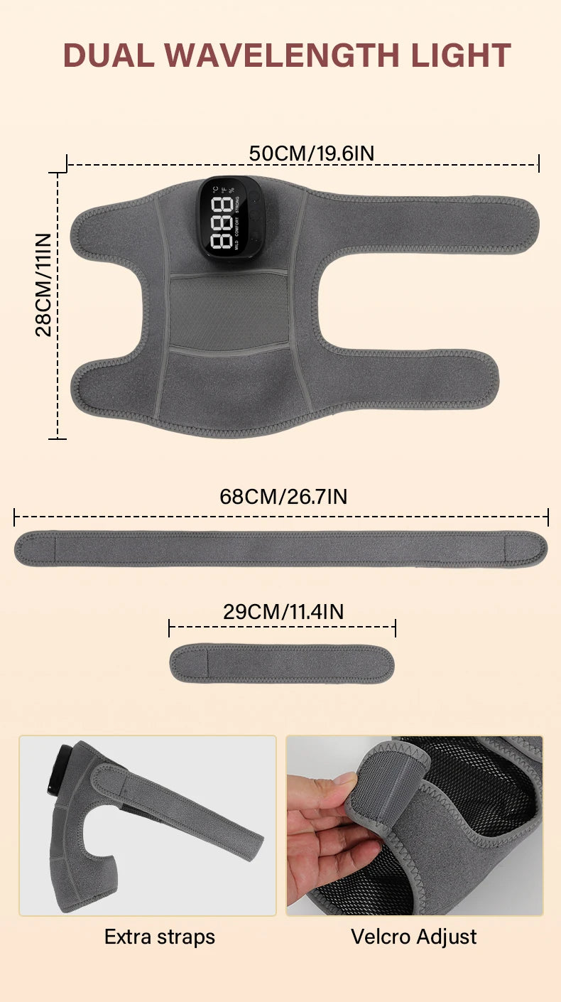 Cordless Heated Vibration Knee Massager for Joint Pain Relief