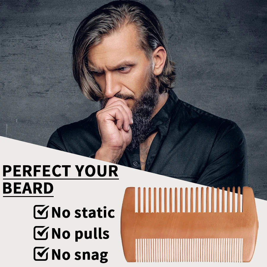 LOCKMIO Beard Care Kit Men Grooming Set Oil Balm and Styling Tools