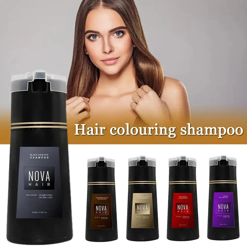 3 in 1 Hair Dyeing Care Shampoo for Men and Women 100 200ml